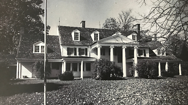 Historical black and white photograph of Inn at Perry Cabin
