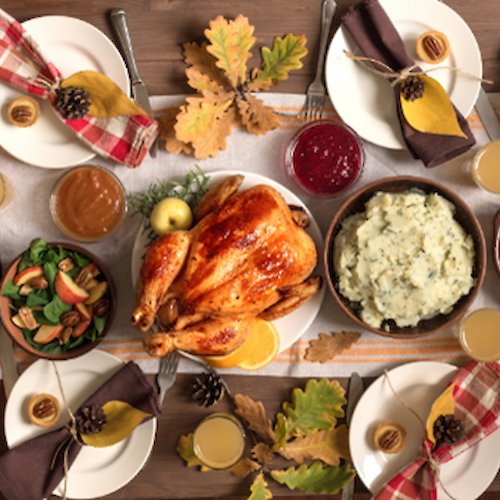 Traditional Thanksgiving favorites spread