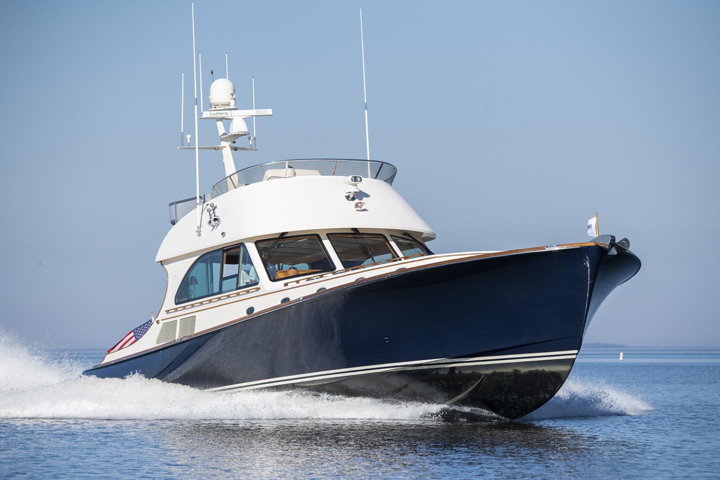 Boat cruising in the ocean