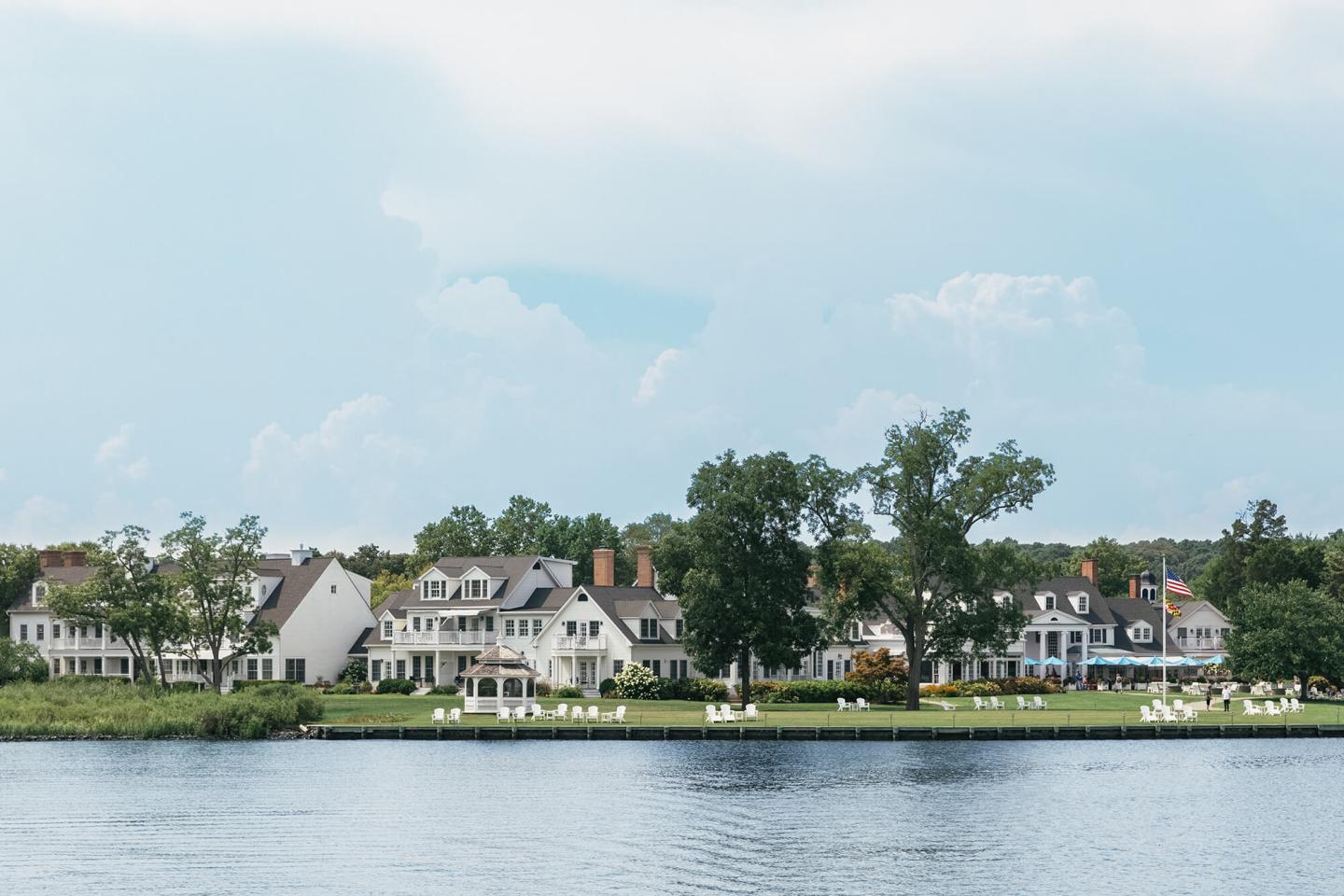 View of Inn at Perry Cabin from the water