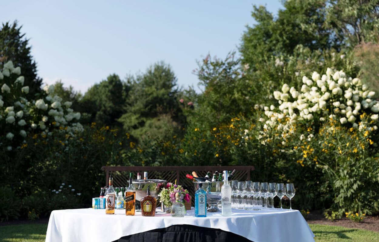 Outdoor cocktail bar