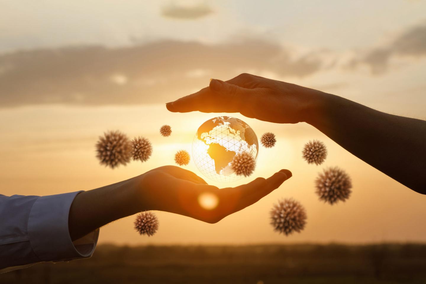 Protecting the world from coronavirus graphic