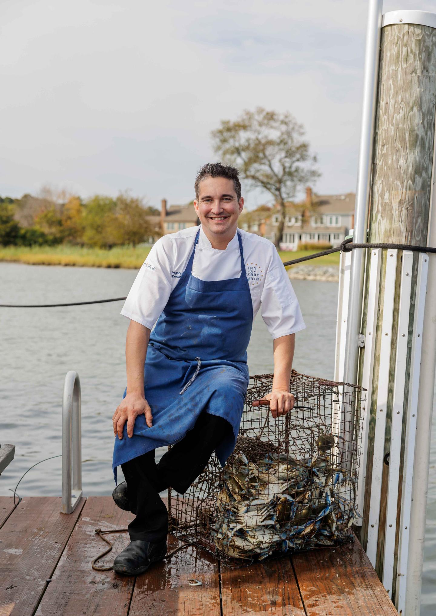 Executive chef gregory james sat on crab pot