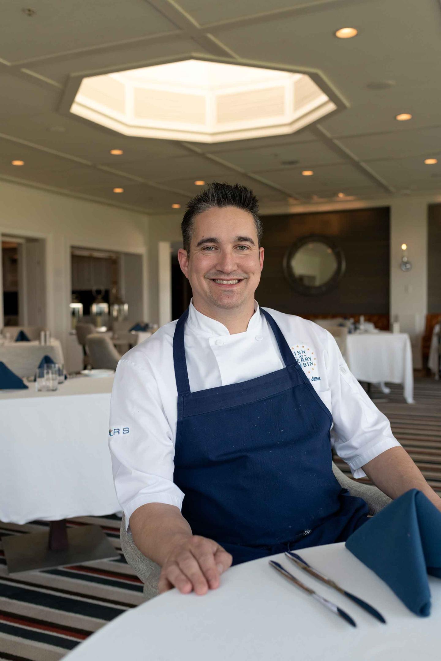 Executive chef Gregory James in Start restaurant