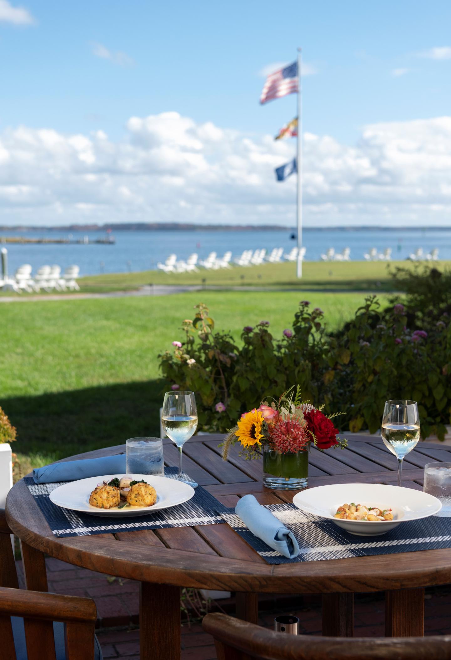 Crab Cakes on STARS Waterfront Terrace