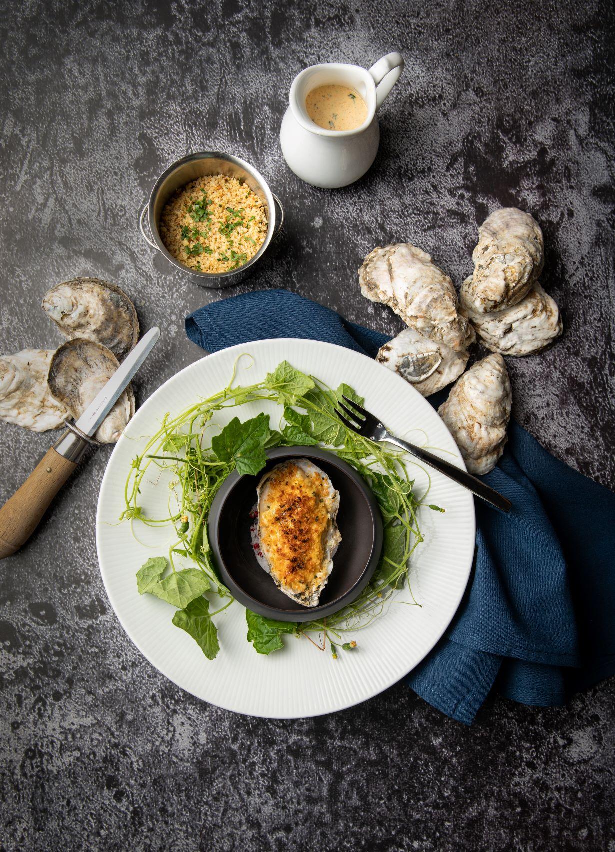 oysters on a plate