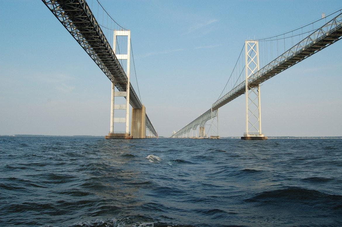 Two bridges over water