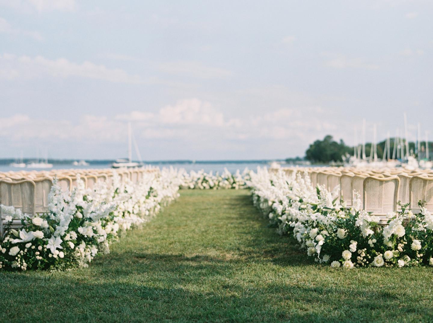 Ceremony setup on the Pointe