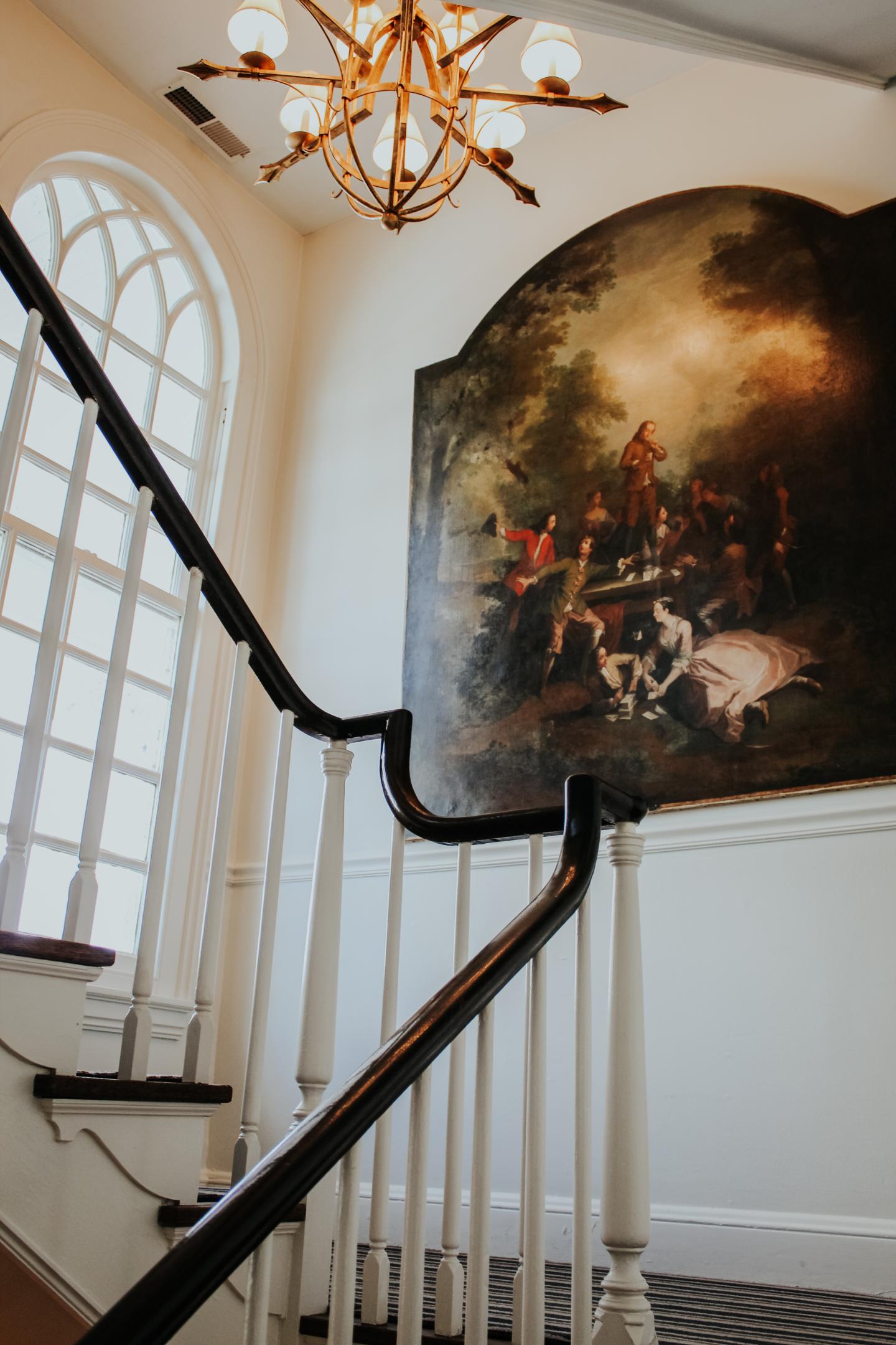 Stairwell in original manor house