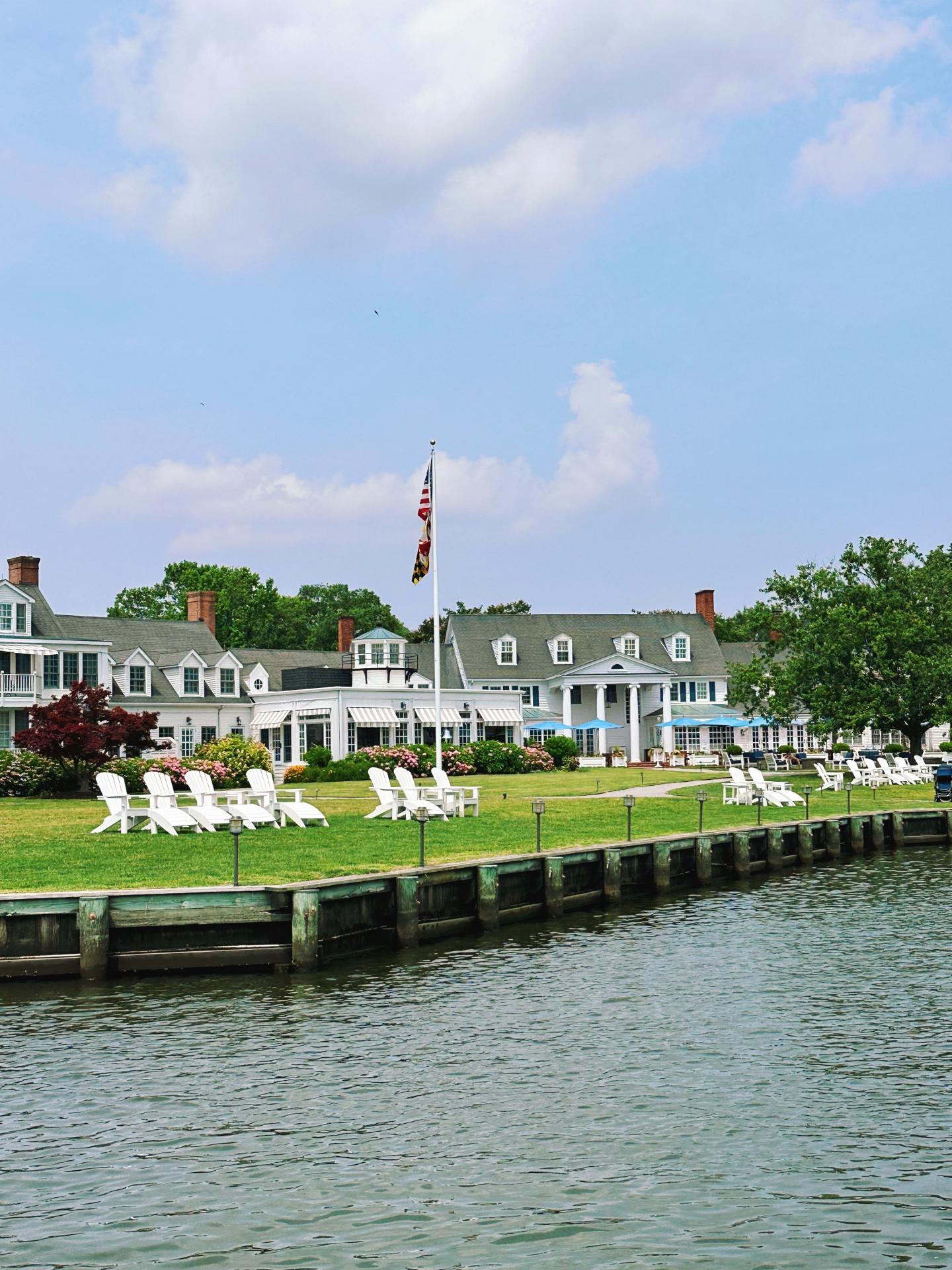 View of Inn returning back from boat charter