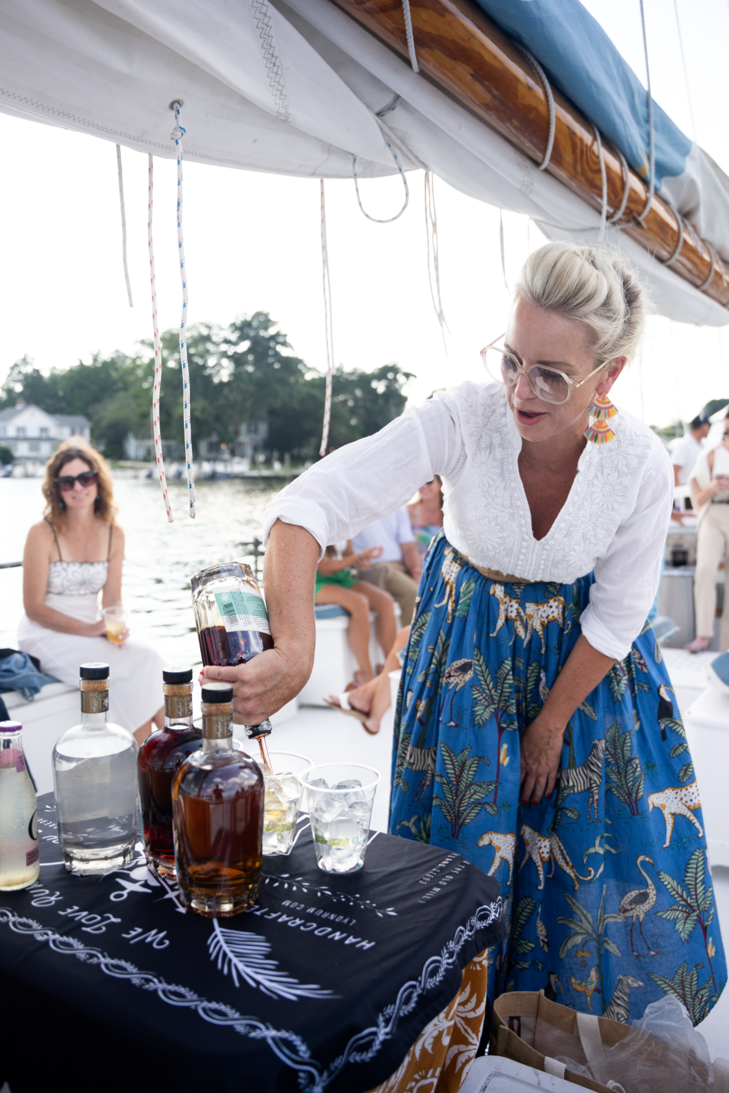 LYON Rum samples poured aboard Stanley Norman