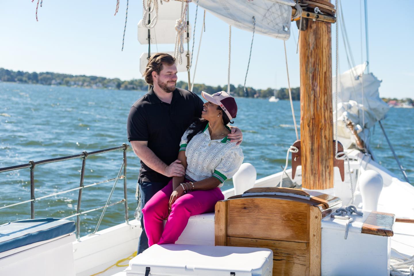 Couple on Group Sail