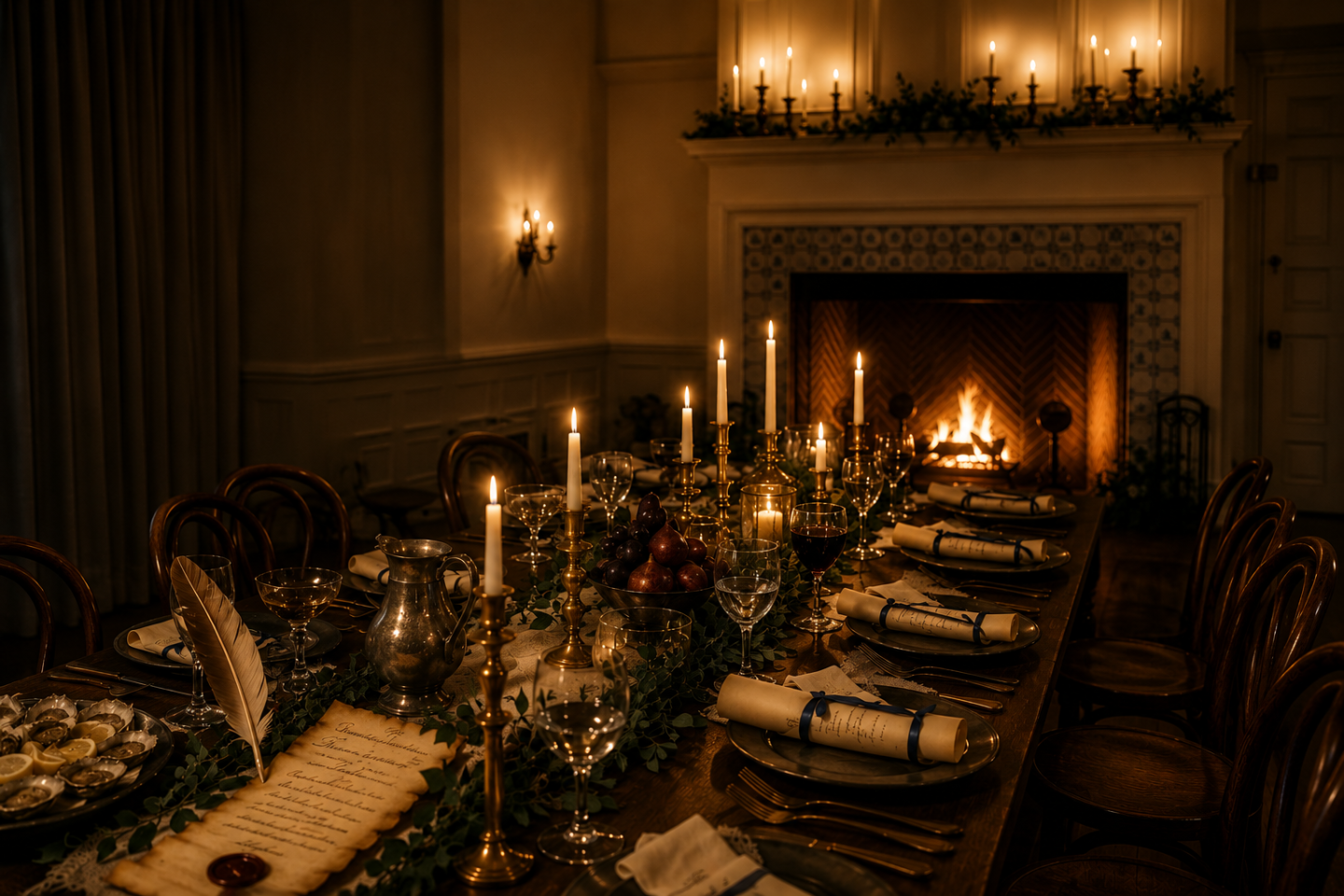 Colonial Inspired Table Setting